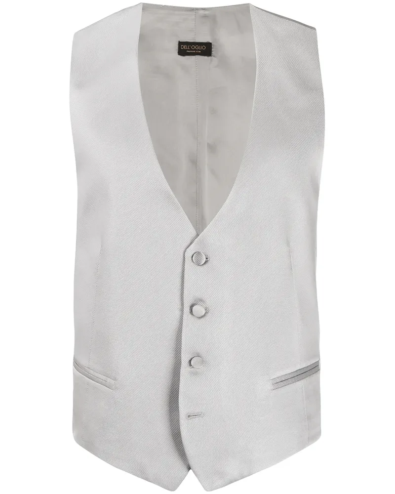 Dell'oglio Einreihige Weste - Grau Grau