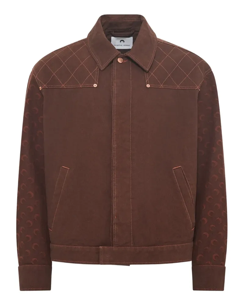 Marine Serre Bomberjacke mit Jacquardmuster - Braun Braun