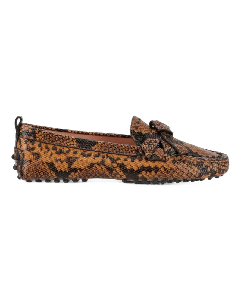 TOD'S Loafer mit Animal-Print - Braun Braun