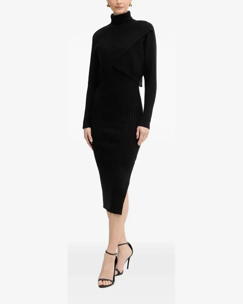 Morgan Midikleid mit Rollkragen - Schwarz Schwarz