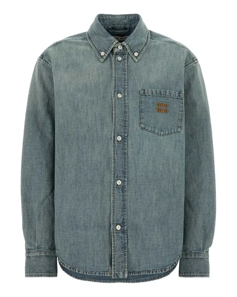 Miu Miu chest-pocket shirt - Blau Blau