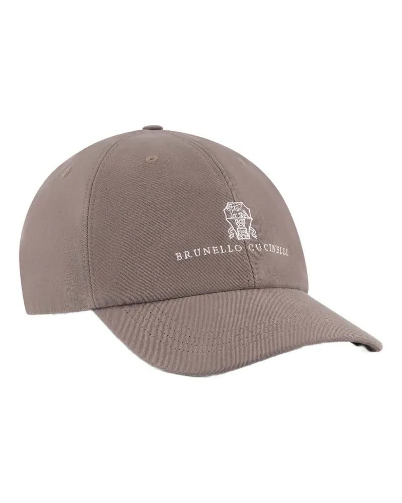 Brunello Cucinelli embroidered-logo baseball cap - Nude Nude