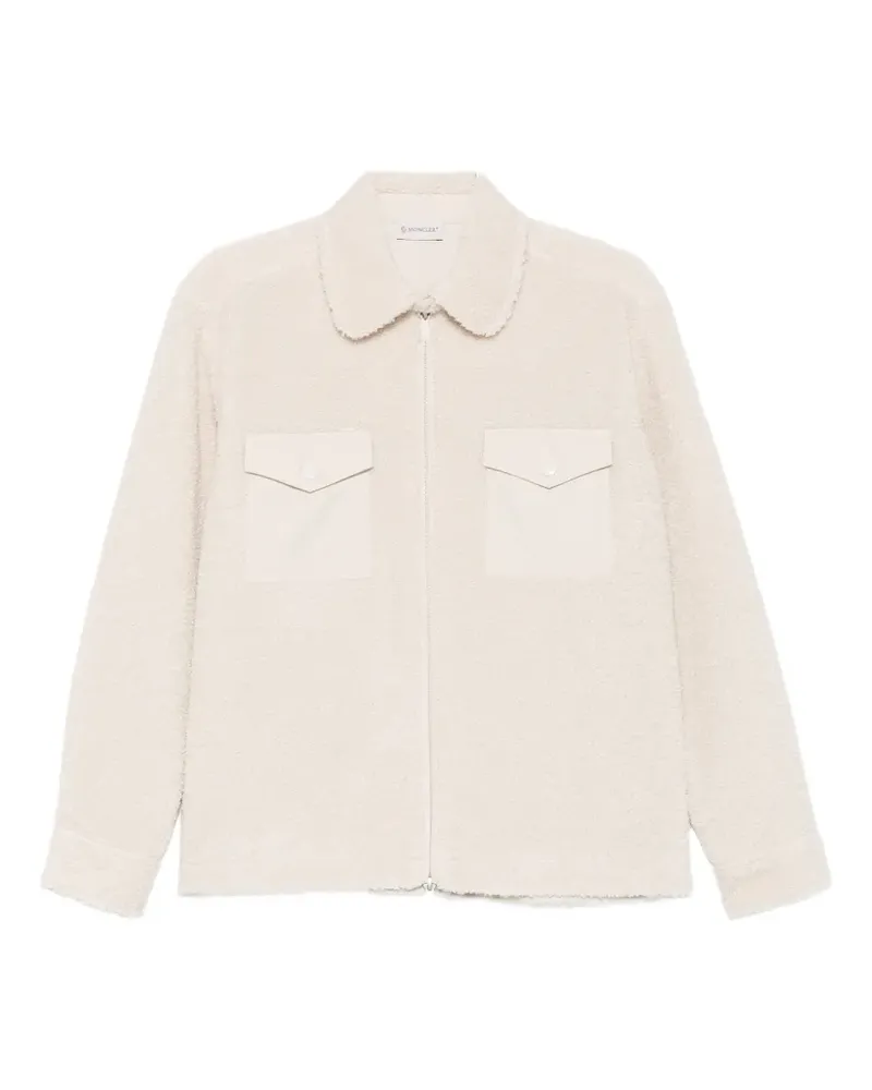 Moncler fleece zip-up jacket - Nude Nude