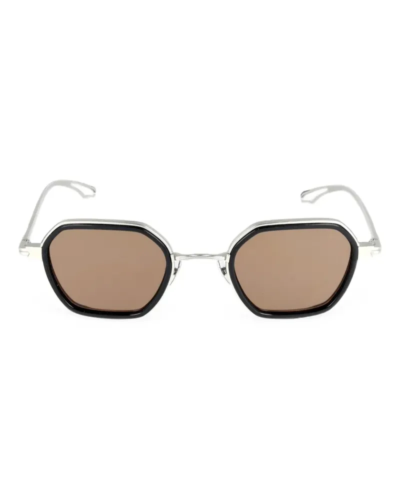 Kyme Sonnenbrille mit geometrischem Gestell - Schwarz Schwarz