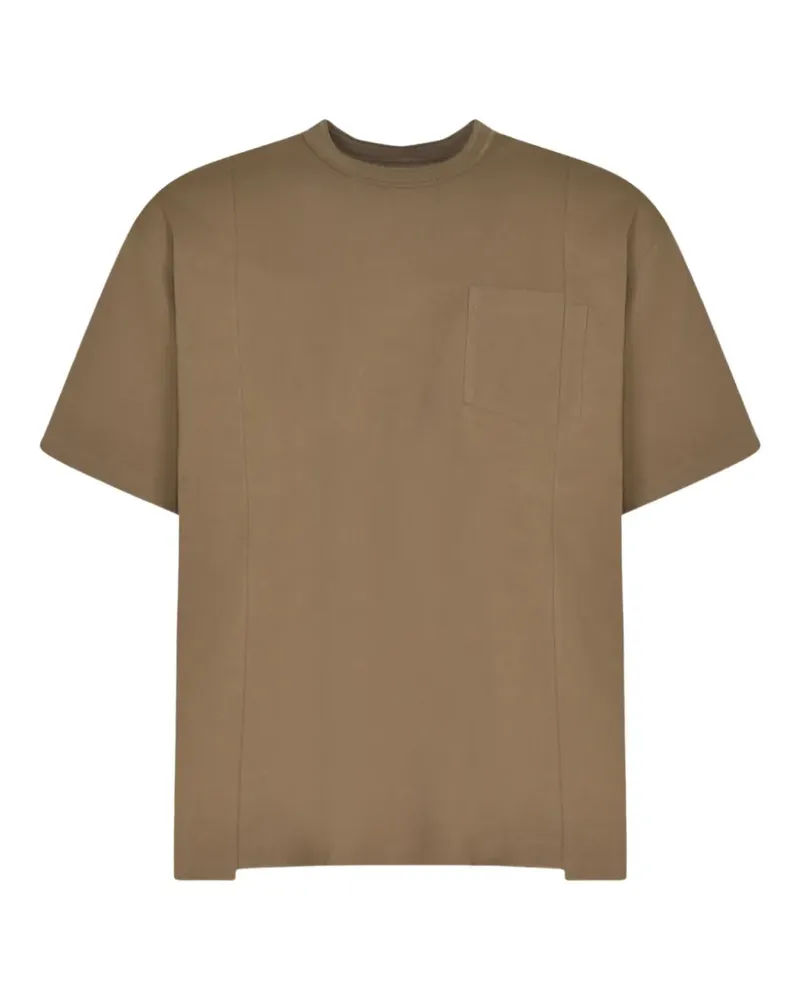 Sacai pocket panelled T-shirt - Braun Braun