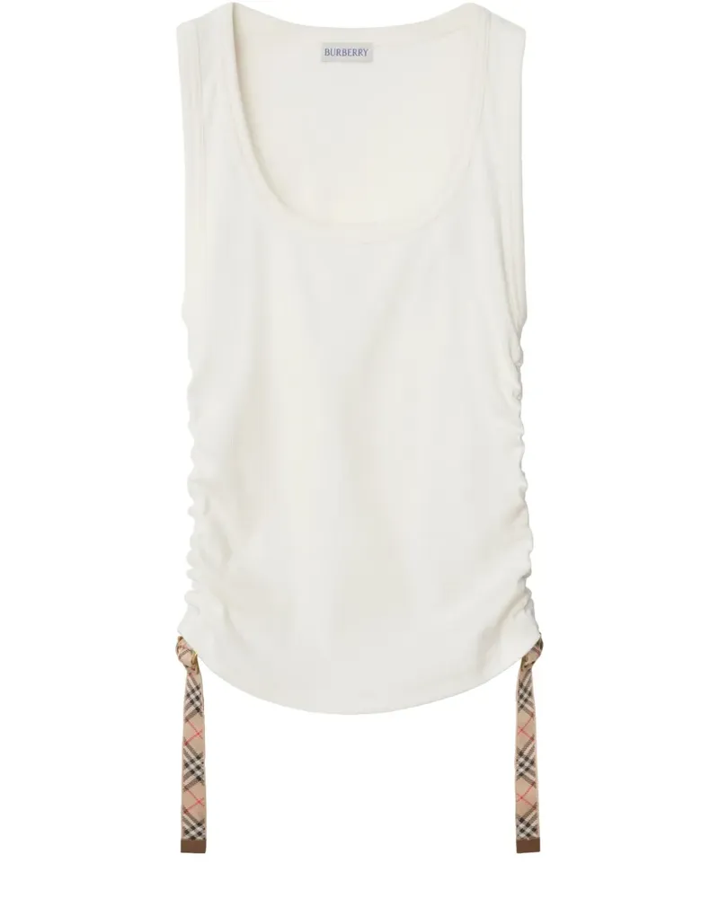 Burberry Tanktop mit Check - Nude Nude