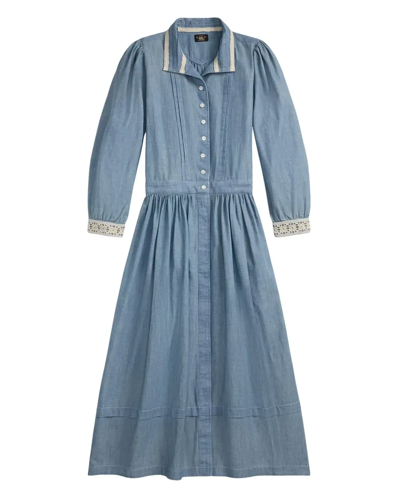 Ralph Lauren Chambray-Kleid - Blau Blau
