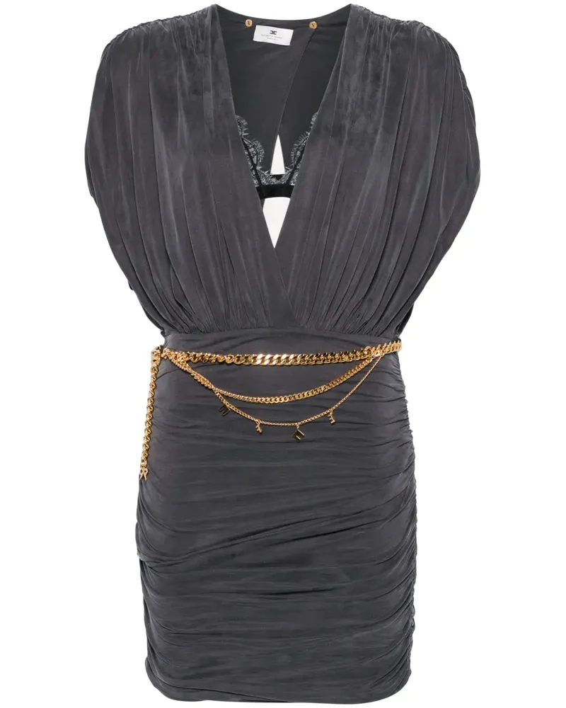 Elisabetta Franchi Jersey-Minikleid mit Bralet - Grau Grau