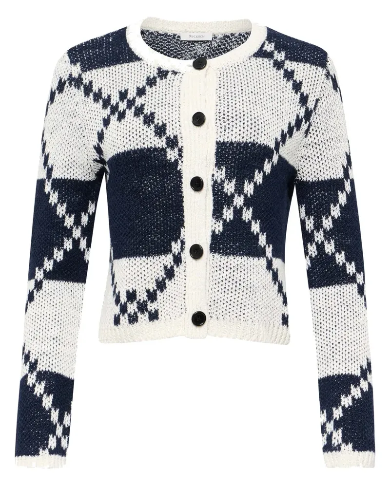 J.W.Anderson Fairisle Cardigan - Weiß Weiß