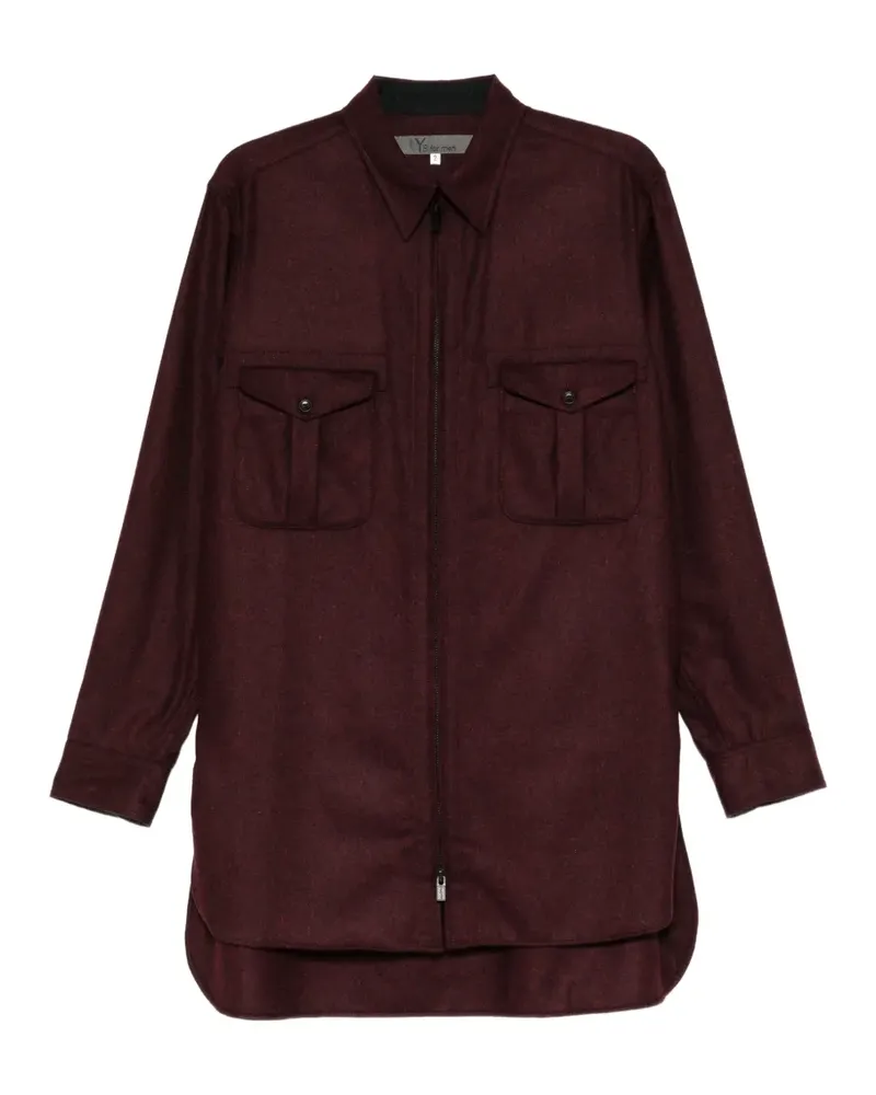 Yohji Yamamoto Hemd mit Brusttasche - Rot Rot