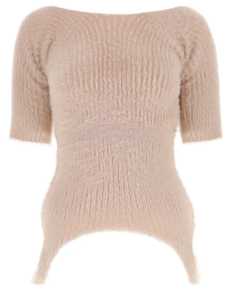 Maison Margiela Geripptes Strickoberteil - Nude Nude