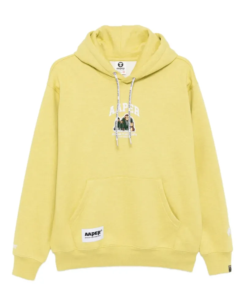 BAPE Hoodie mit Logo-Patch - Gelb Gelb