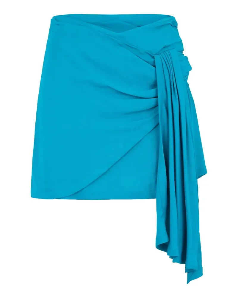 Alberta Ferretti asymmetric draped mini skirt - Blau Blau