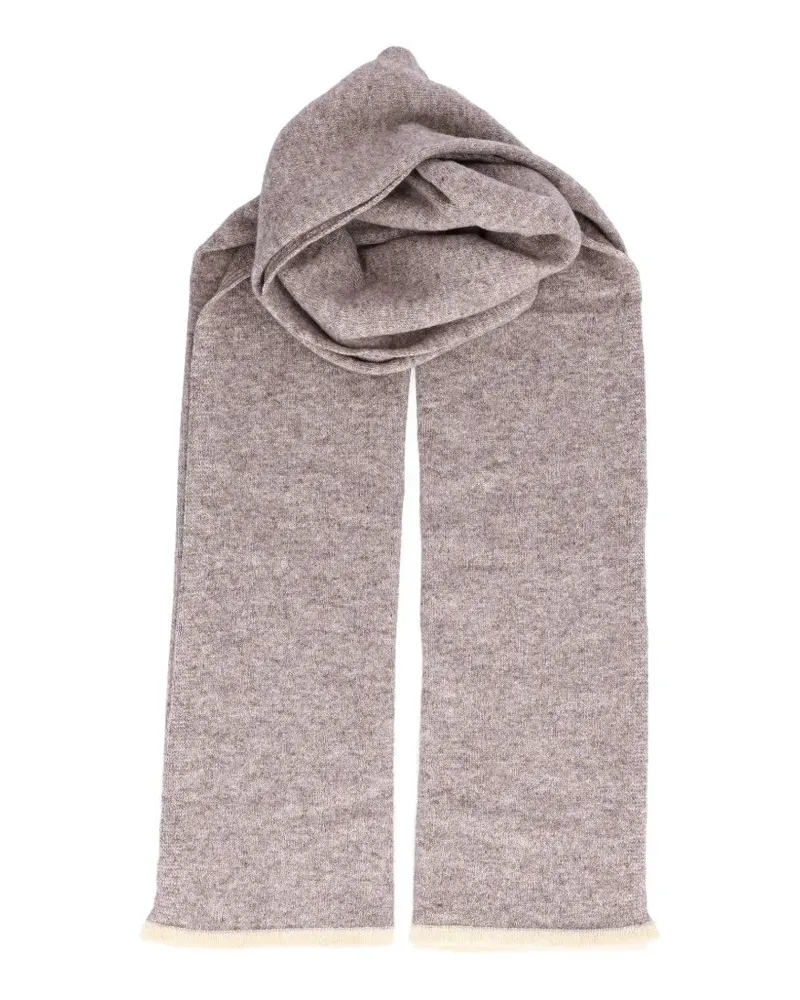 Fedeli knitted cashmere scarf - Nude Nude