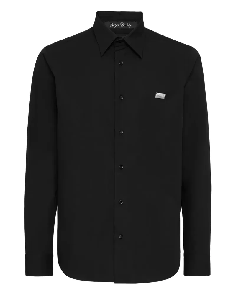 Philipp Plein Hemd mit Teddy-Motiv - Schwarz Schwarz