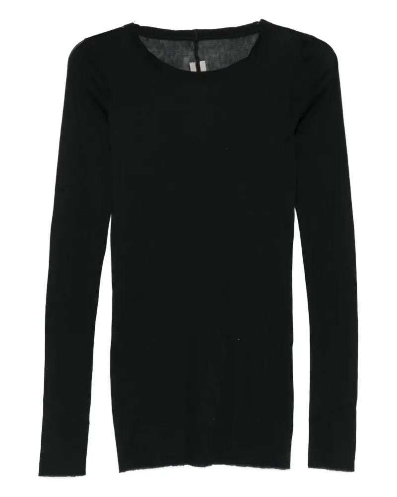Rick Owens Semi-transparentes Oberteil - Schwarz Schwarz