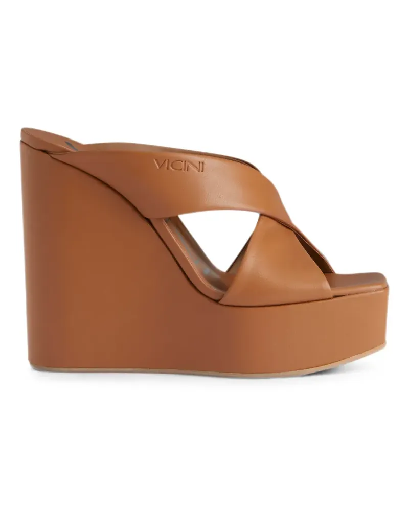 Giuseppe Zanotti leather wedge sandals - Braun Braun