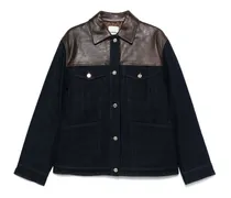 Jeansjacke mit Kontrasteinsätzen - Blau
