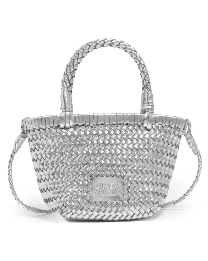 BIMBA Y LOLA Gewebter Tote Bag mit Henkeln - Silber Silber