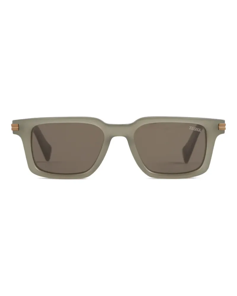 Ermenegildo Zegna square-frame sunglasses - Grau Grau