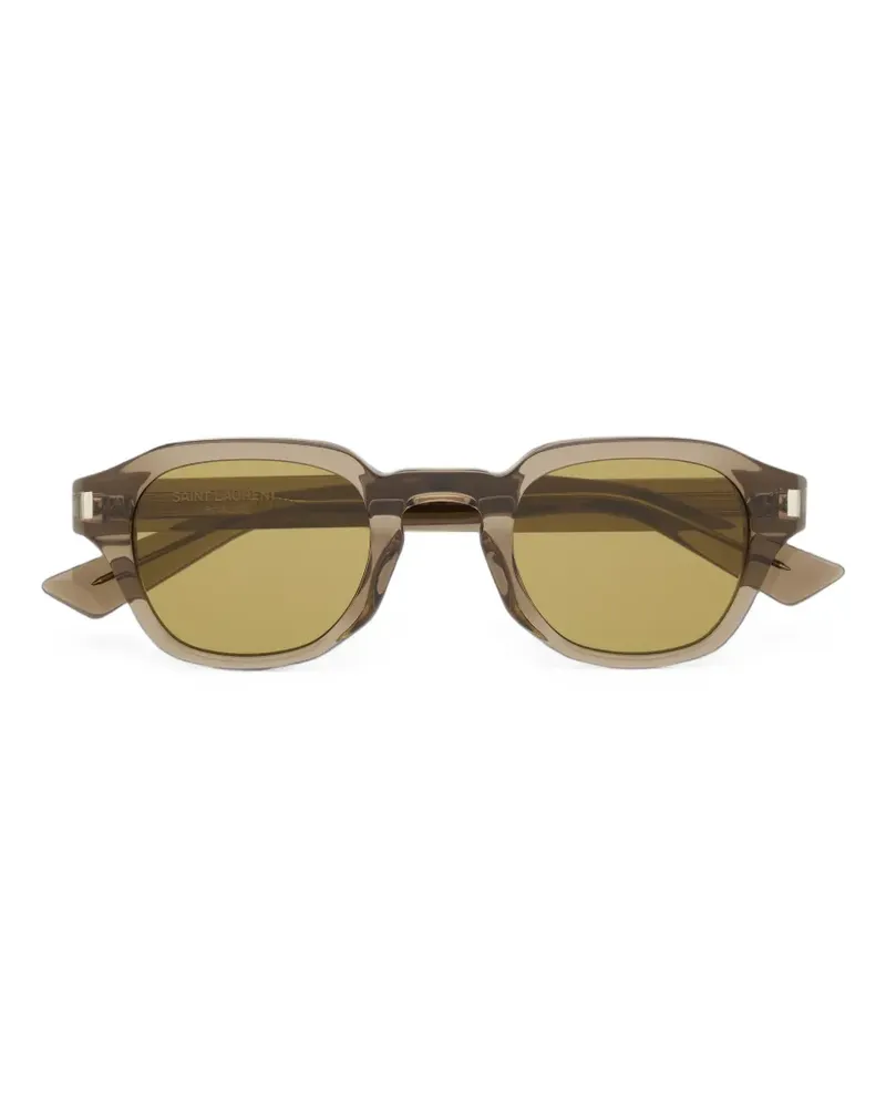 Saint Laurent Sonnenbrille mit geometrischem Gestell - Braun Braun