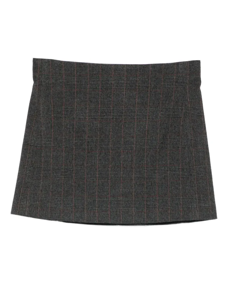 CENERE GB Karierter Minirock - Grau Grau