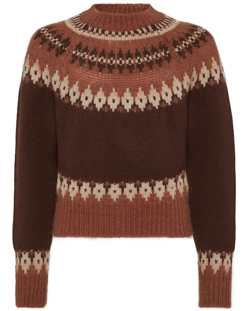 Dsquared2 Gestrickter Intarsien-Pullover - Braun Braun