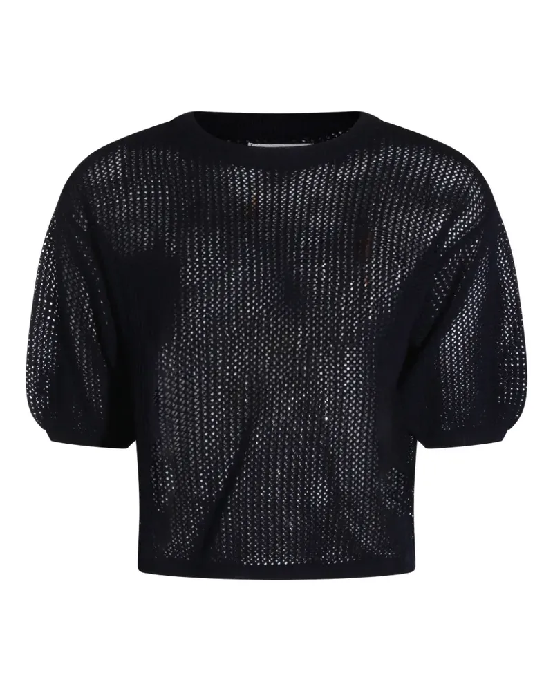 Antonelli Firenze Oberteil aus Pointelle-Strick - Blau Blau