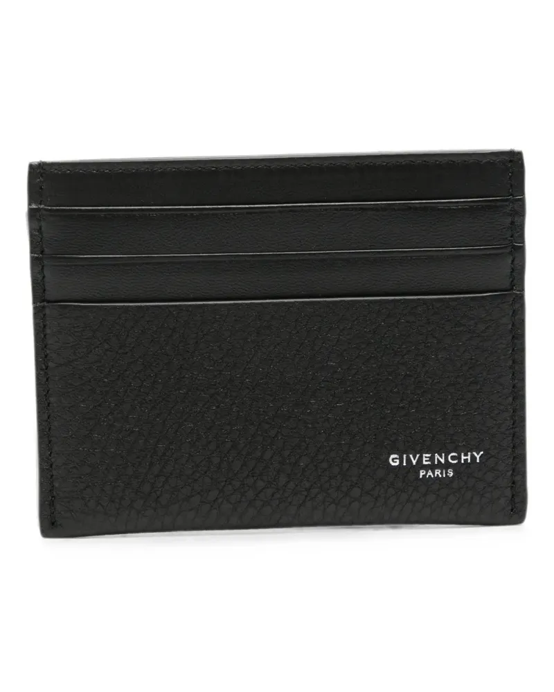 Givenchy logo-print grained leather card holder - Schwarz Schwarz