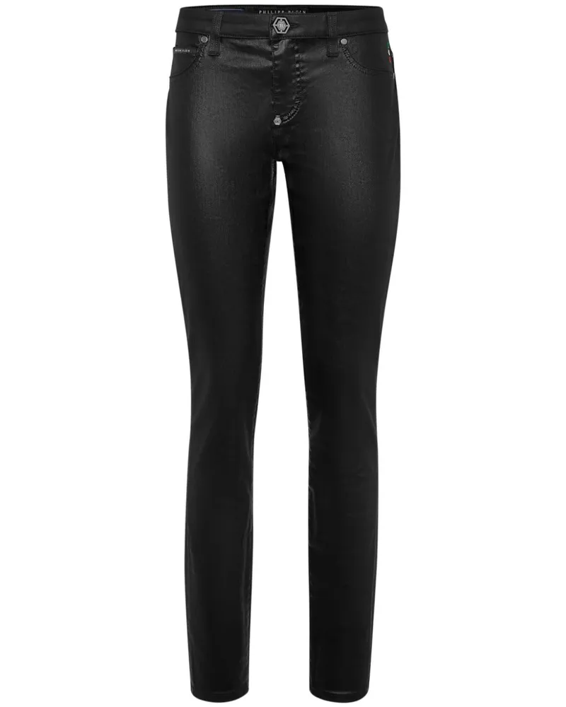 Philipp Plein Beschichtete Jeans - Schwarz Schwarz