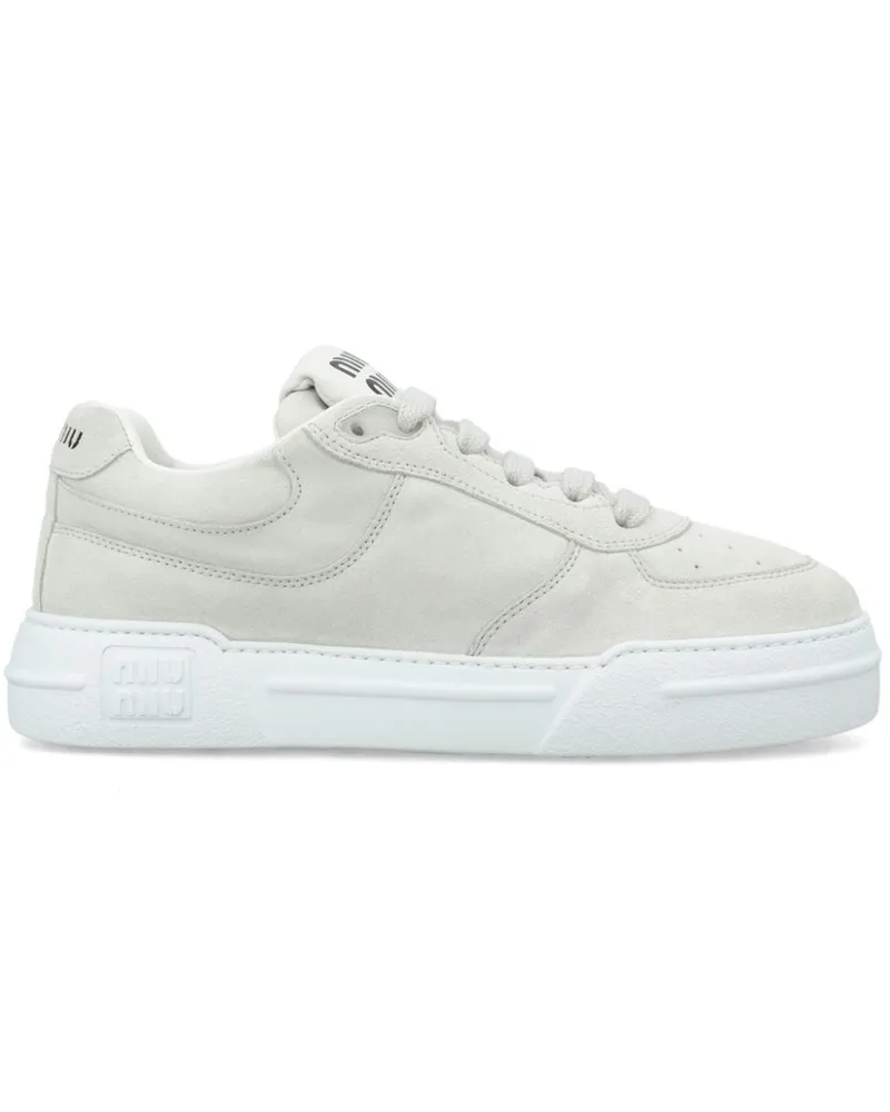 Miu Miu Sneakers aus Leder - Nude Nude