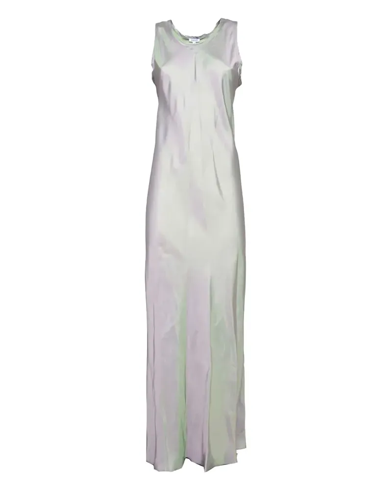 ASPESI Ärmelloses Maxikleid mit Satin-Effekt - Grün Grün