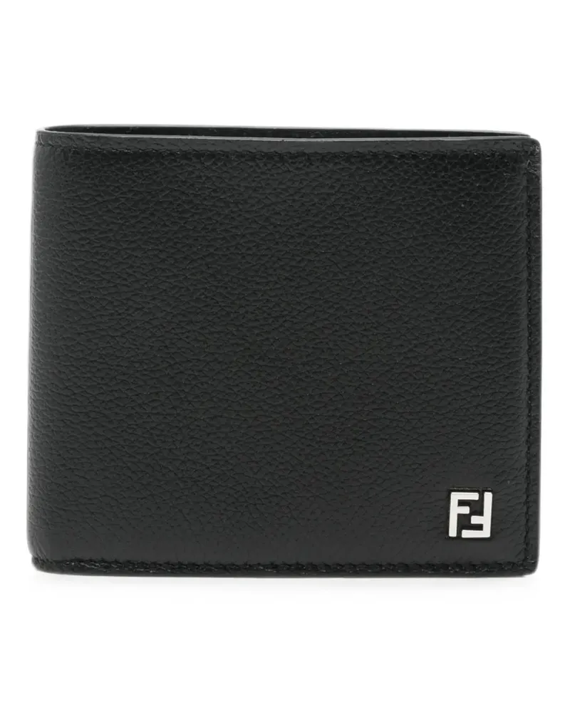 Fendi FF logo leather bi-fold wallet - Schwarz Schwarz