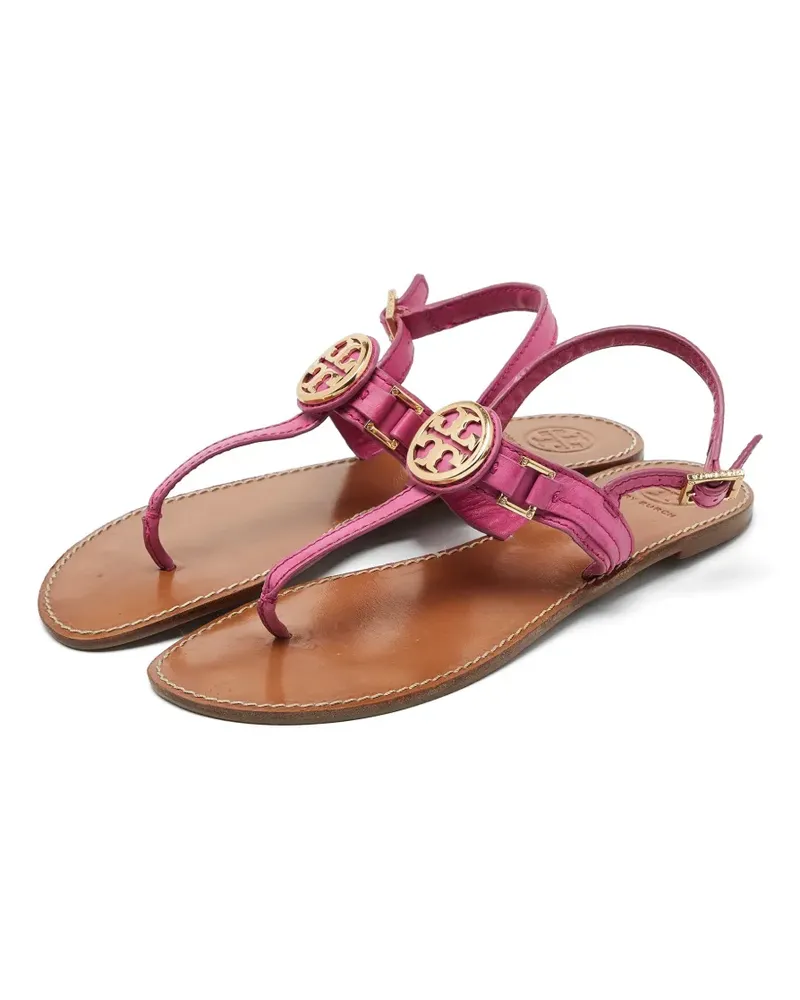 Tory Burch logo-detail thong sandals - Rosa Rosa