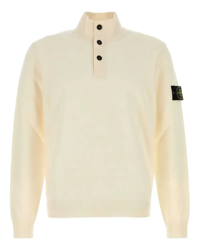 Stone Island Pullover mit Stehkragen - Weiß Weiß