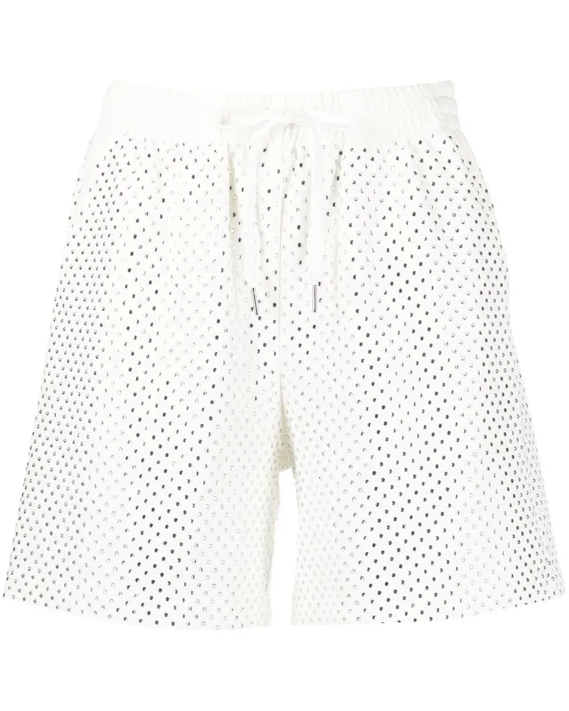 P.A.R.O.S.H. Shorts mit Strass - Weiß Weiß