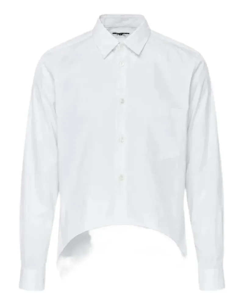 Comme des Garçons Hemd mit asymmetrischem Saum - Weiß Weiß