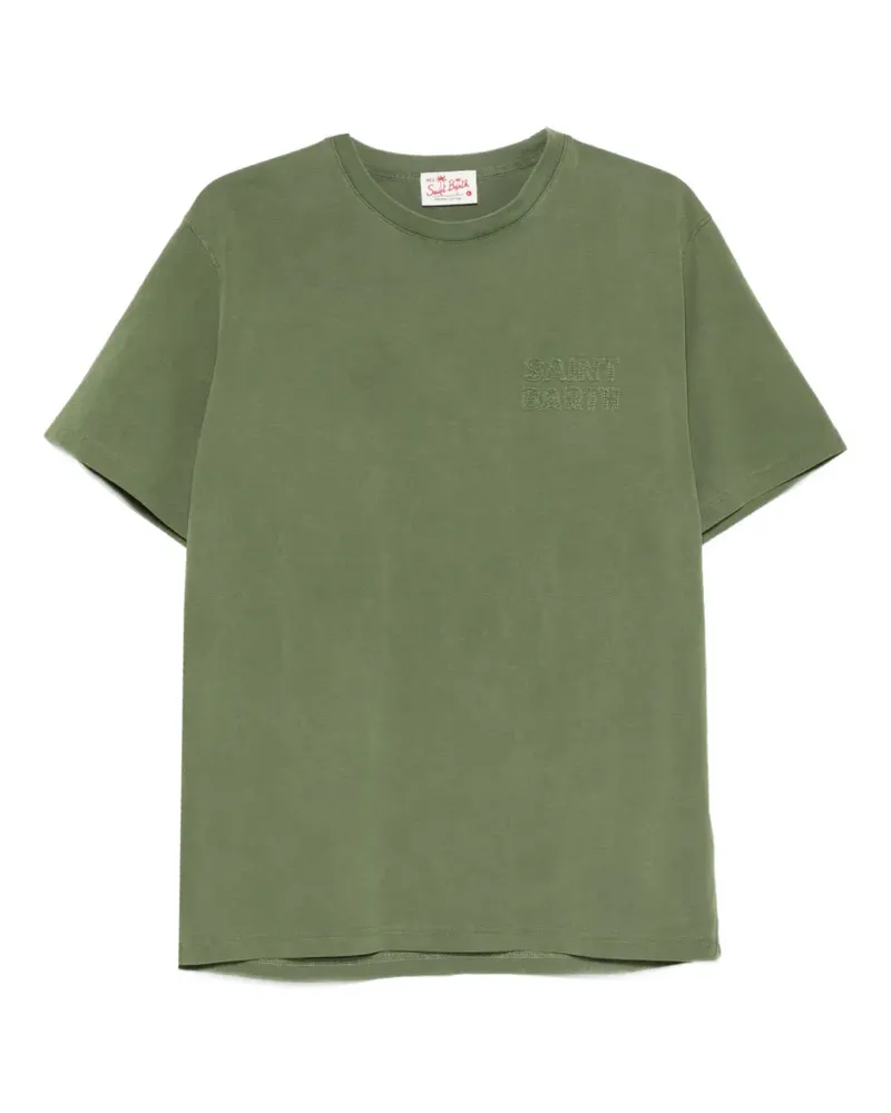 MC2 Saint Barth T-Shirt mit Logo-Stickerei - Grün Grün