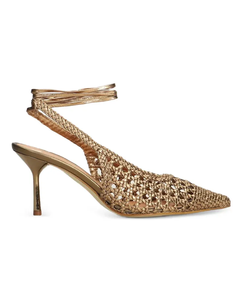 The Seller Gewebte Pumps mit Schleifenverschluss - Gold Gold