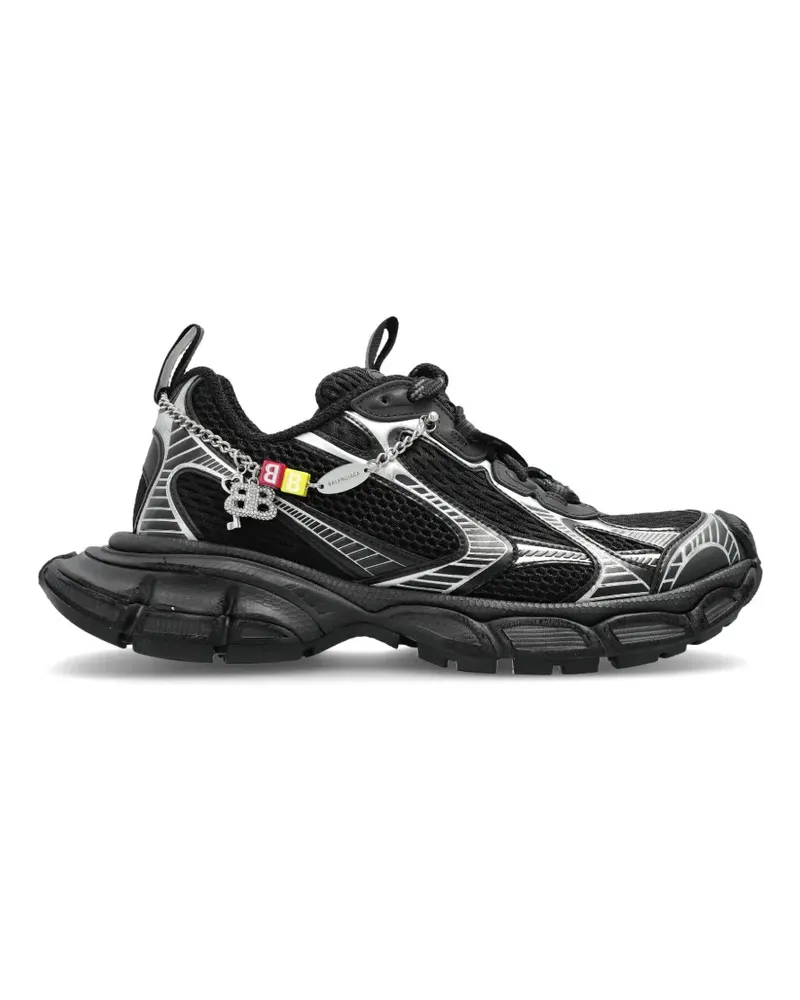 Balenciaga 3XL Mesh-Sneakers mit Anhänger - Schwarz Schwarz