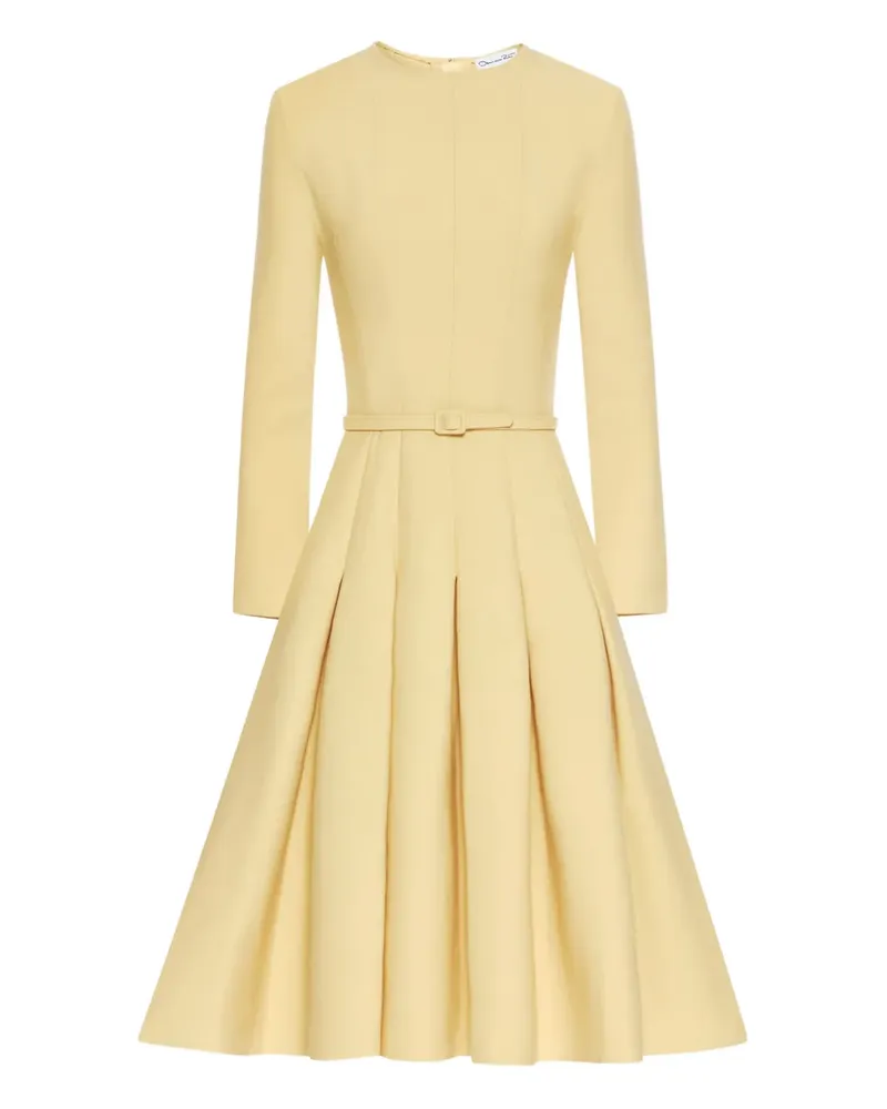 Oscar de la Renta Kleid mit Gürtel - Gelb Gelb