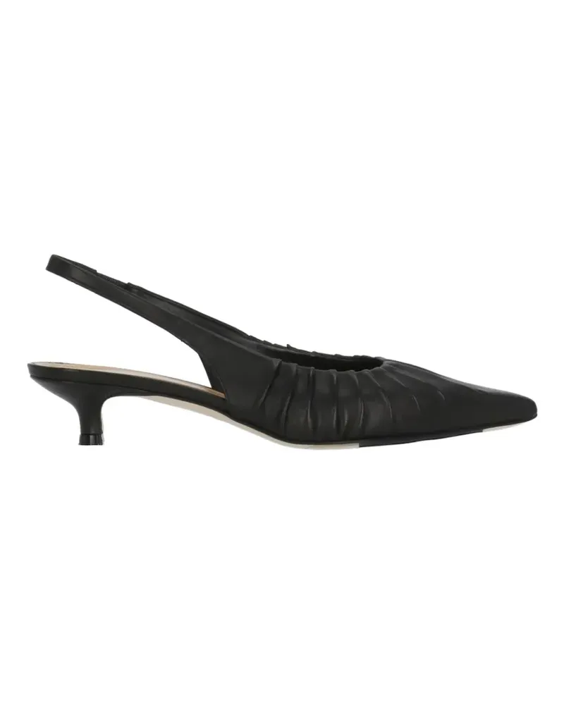 Julie Dee ruched slingback pumps - Schwarz Schwarz