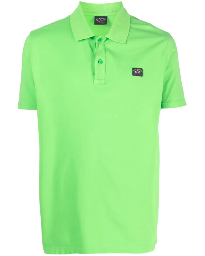 Paul & Shark Poloshirt mit Logo-Patch - Grün Grün