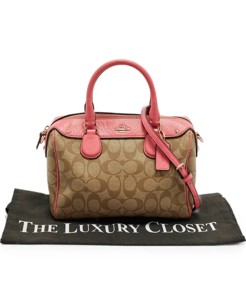 Coach mini Bennett canvas tote bag - Nude Nude