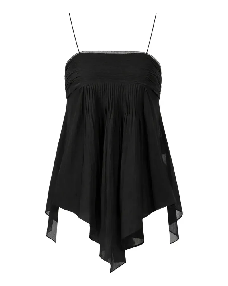 Christopher Esber Anemoni Cami Oberteil mit Falten - Schwarz Schwarz