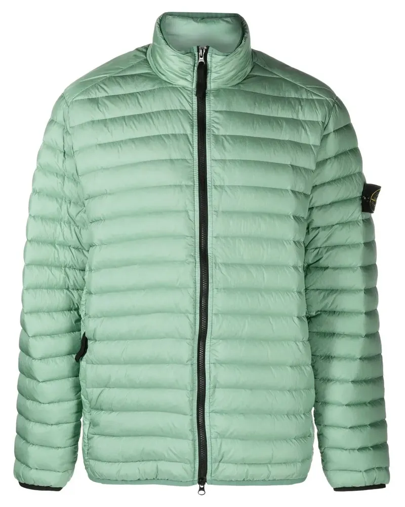 Stone Island Gefütterte Jacke mit Kompass-Patch - Grün Grün