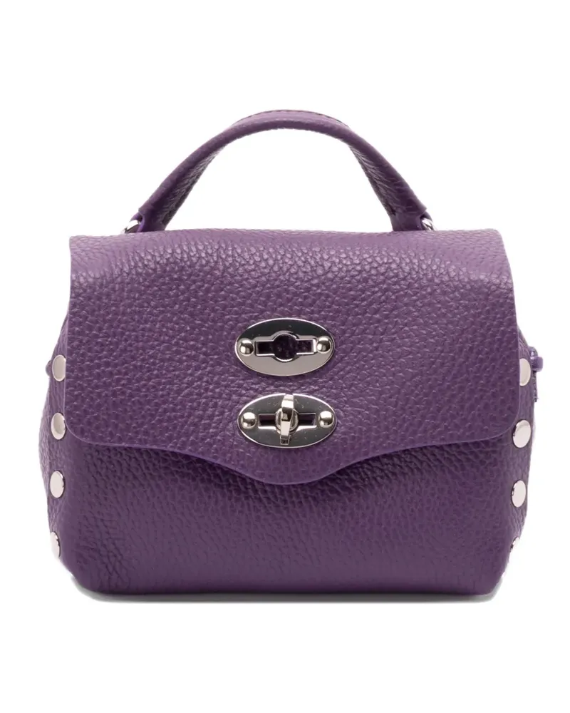 Zanellato Drehverschluss-Tote Bag mit Henkel - Violett Violett