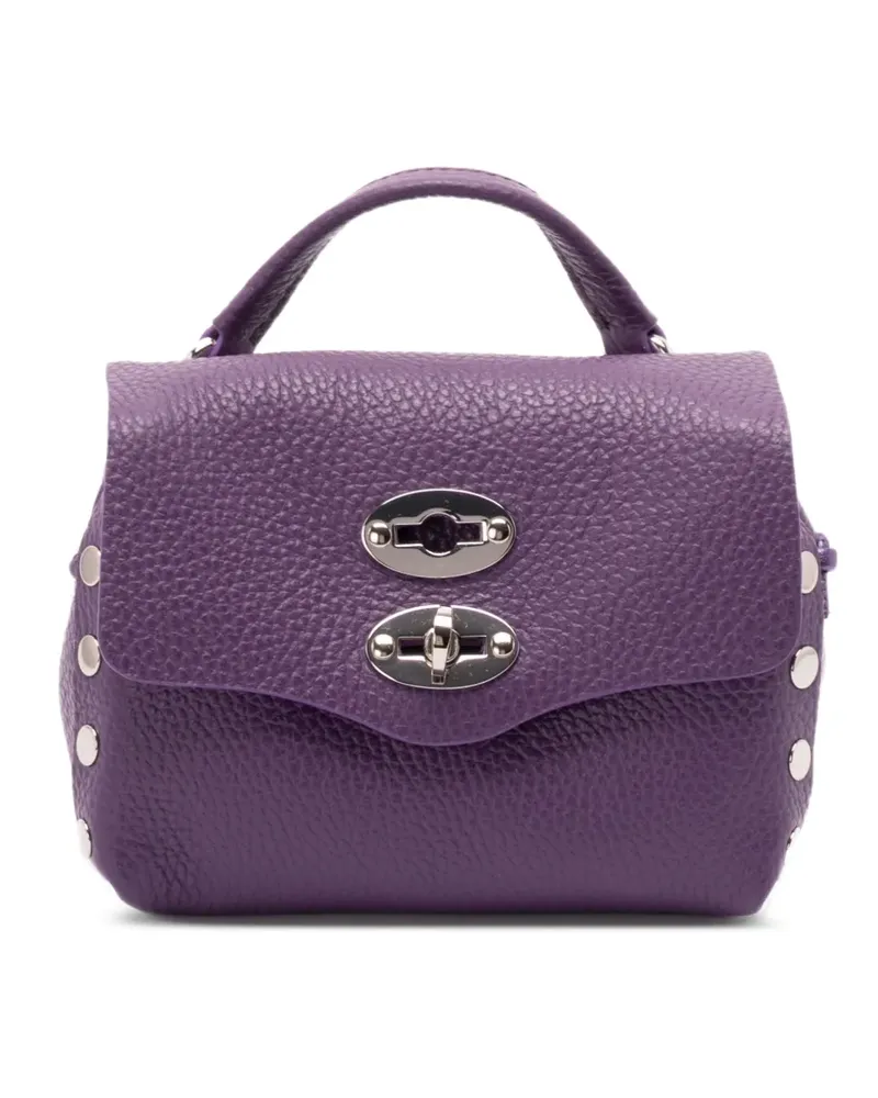 Zanellato Drehverschluss-Tote Bag mit Henkel - Violett Violett