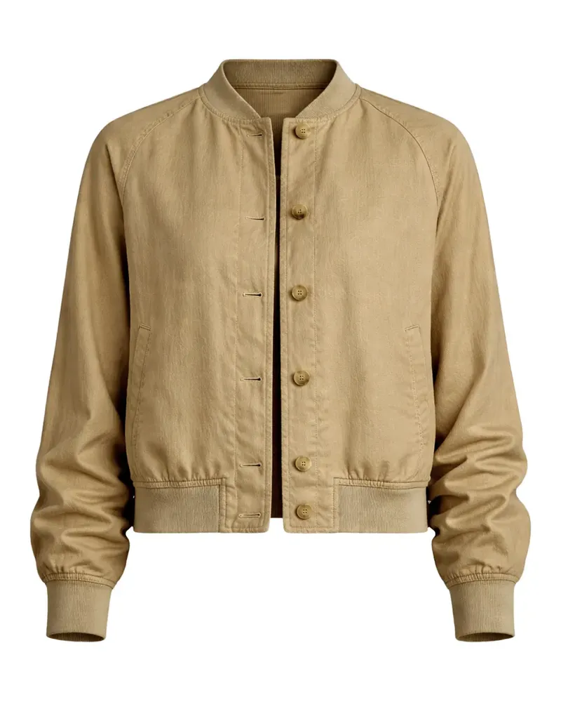 Ralph Lauren button-fastening bomber jacket - Nude Nude