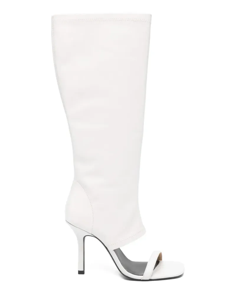 Patrizia Pepe leather heeled sandals - Weiß Weiß